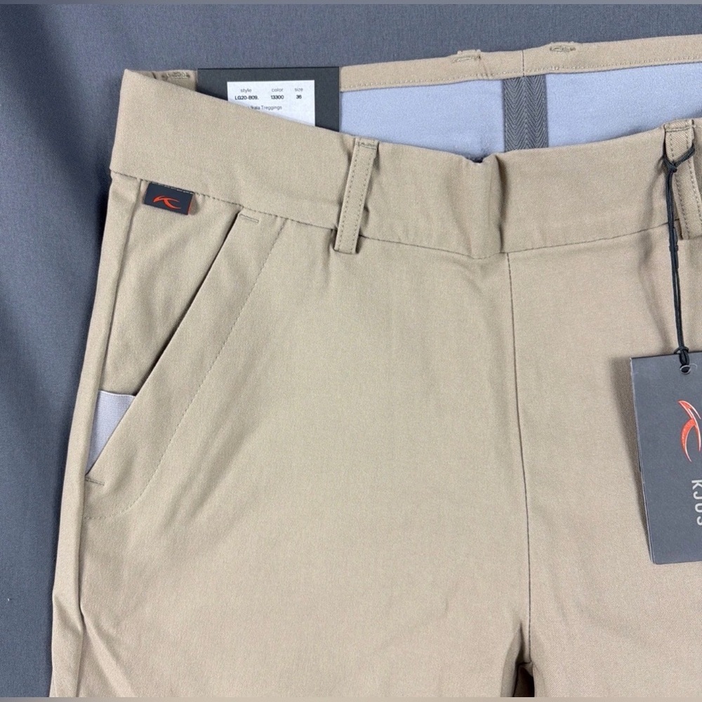 KJUS Womens Golf Pants Ikala Treggings Small Oxford Tan Viscose Polyamide - Picture 2 of 8